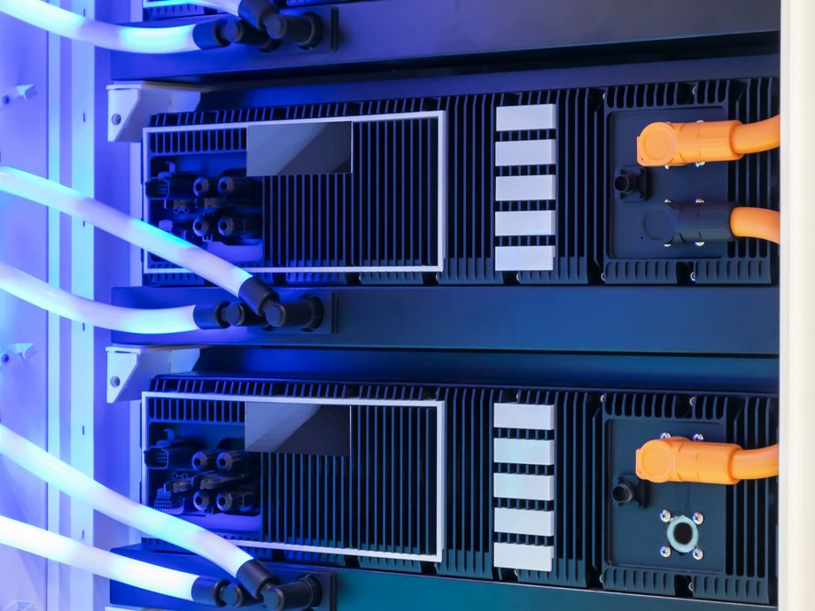 Industrial power and cooling hardware with high-current connectors representing embedded system architecture design